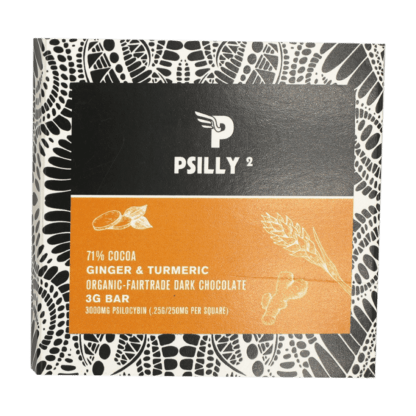 Psilly - Dark Chocolate Bar - Ginger & Turmeric | Buy Magic Mushrooms Canada
